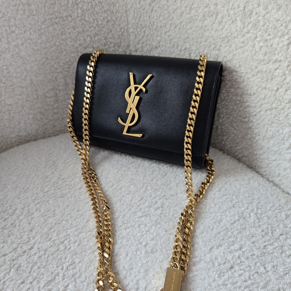 Saint Laurent Black and Gold Bag
